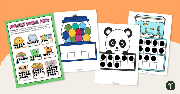 Ten Frame Variety Pack teaching resource