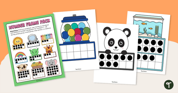 Ten Frame Variety Pack teaching resource