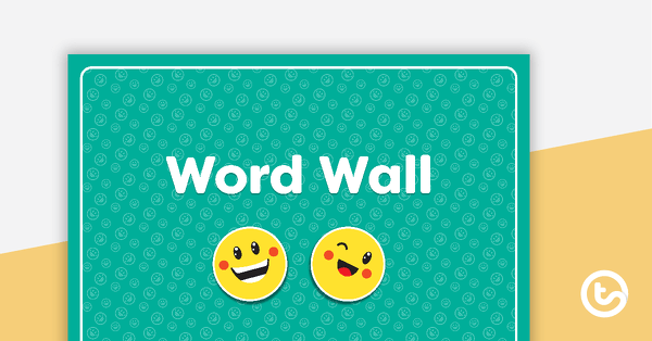 Emoji - Word Wall Template teaching resource