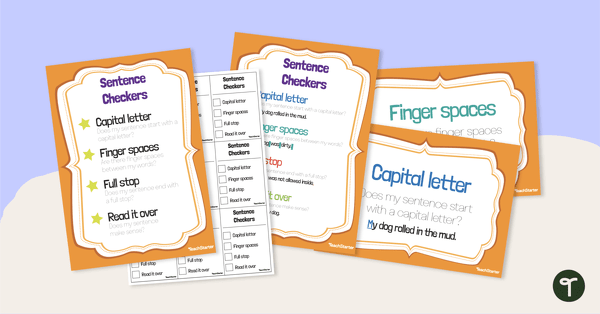 Sentence Checker Posters and Checklist teaching resource