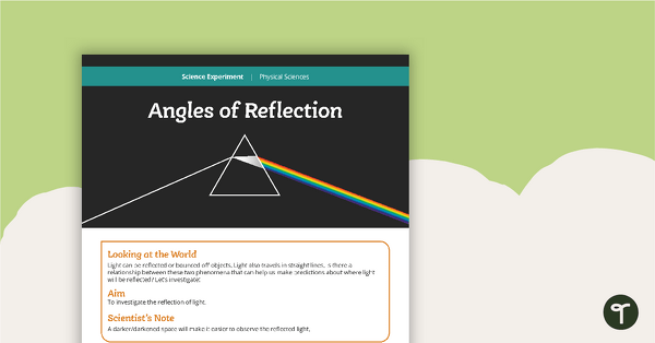 Preview image for Science Experiment - Angles of Reflection - teaching resource
