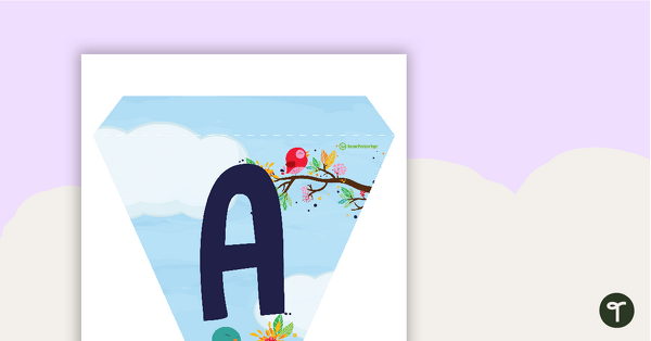 Friends of a Feather - Letters and Number Pennant Banner teaching resource