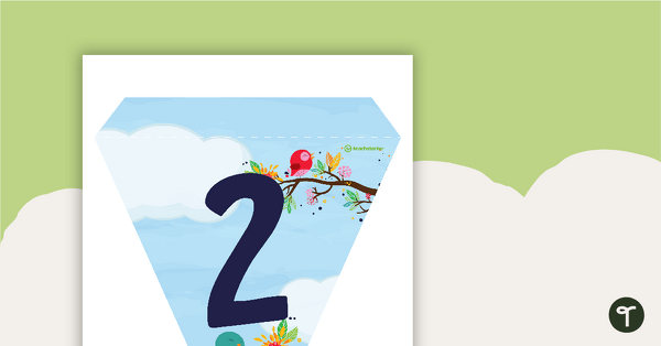 Friends of a Feather - Letters and Number Pennant Banner teaching resource
