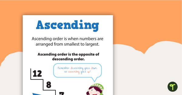 Ascending and Descending Number Posters teaching resource