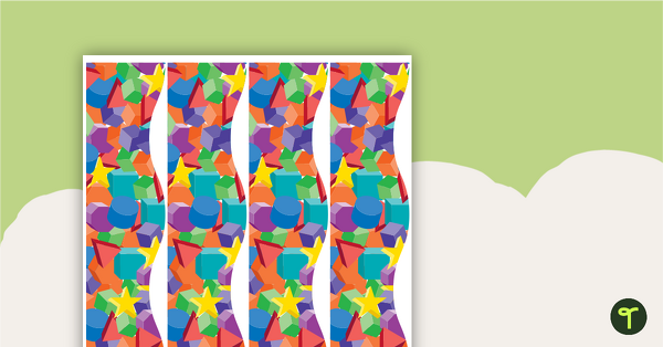 3D Objects Border Trimmers teaching resource