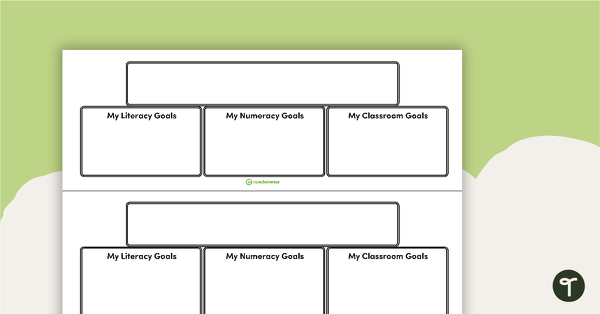 Preview image for Black and White Goal Setting Desk Plates - teaching resource