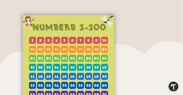 Go to Animals - Numbers 1 to 100 Chart teaching resource
