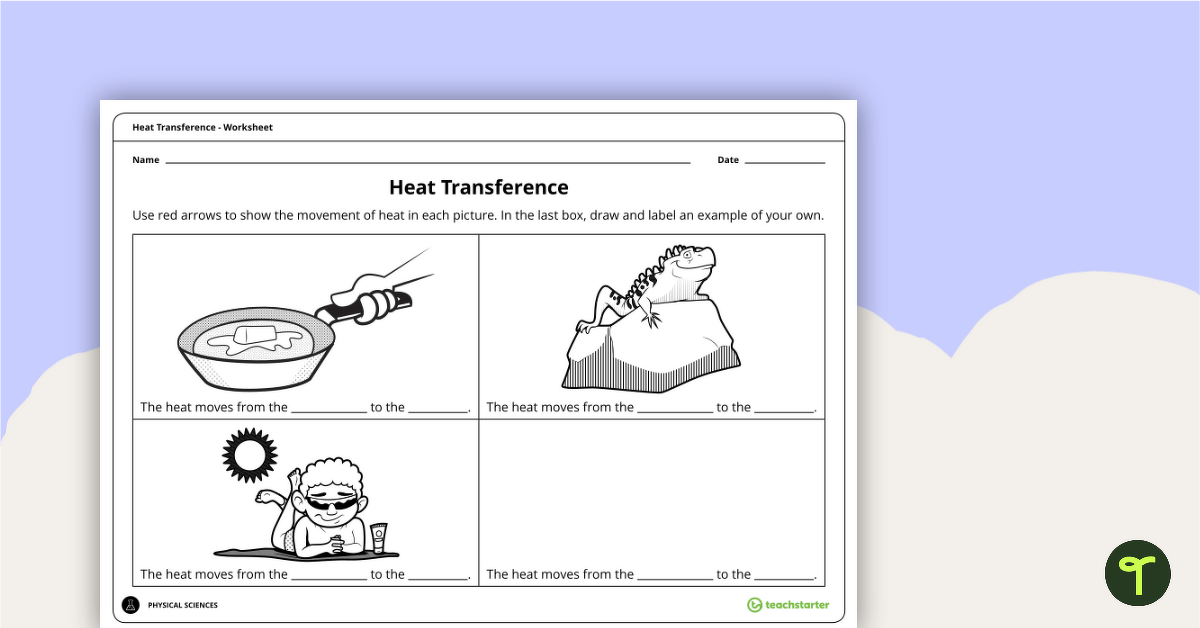Heat Transference Worksheet teaching resource