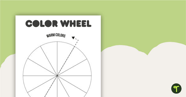 Go to 12-Part Color Wheel Template and Color Theory Worksheets teaching resource