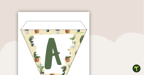 Go to Cactus - Letters and Numbers Bunting teaching resource