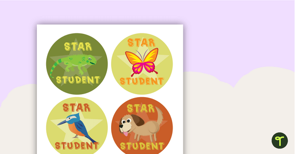 Animals - Star Student Badges teaching resource