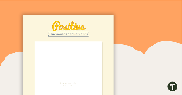 Go to Positivity Post Box Template teaching resource
