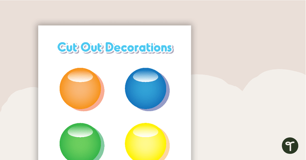 Chocolate Buttons - Cut Out Decorations teaching resource