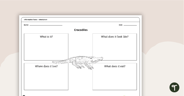 Go to Informative Text Structure - Sorting Activity (Crocodiles) teaching resource