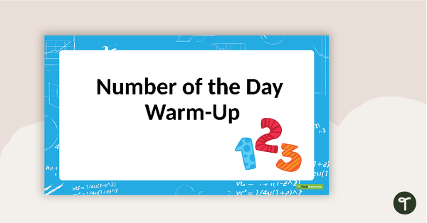 Preview image for Number of the Day Warm-Up PowerPoint - teaching resource