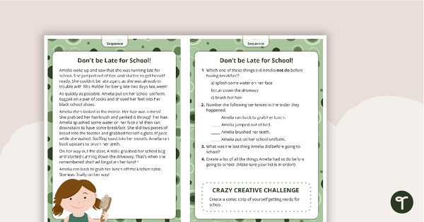 Preview image for Comprehension Task Cards - Understand Sequence - teaching resource