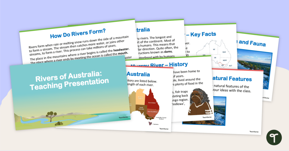 Rivers of Australia - Teaching Presentation teaching resource