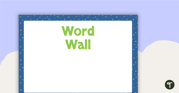Squiggles Pattern - Word Wall Template teaching resource