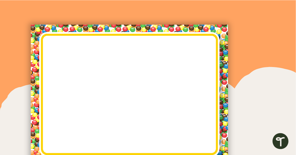 Chocolate Buttons - Landscape Page Border teaching resource