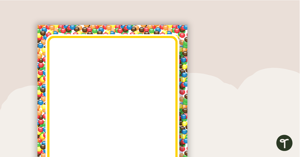 Chocolate Buttons - Portrait Page Border teaching resource