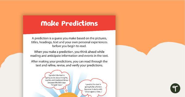 Comprehension Task Cards - Making Predictions teaching resource