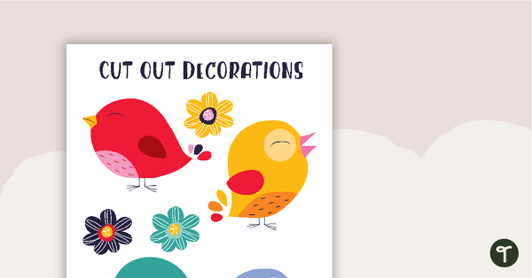 Friends of a Feather - Cut Out Decorations teaching resource