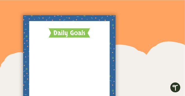 Squiggles Pattern - Daily Goals teaching resource
