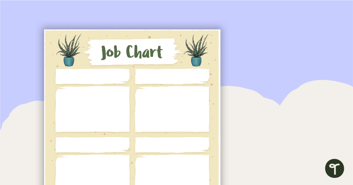 Cactus - Job Chart teaching resource