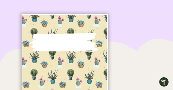 Cactus - Diary Cover teaching resource