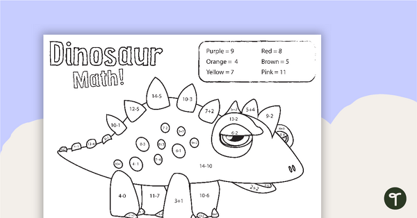Preview image for Dinosaur Math - Addition and Subtraction (Version 2) - teaching resource