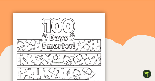 Go to 100 Days Smarter Hat Template teaching resource