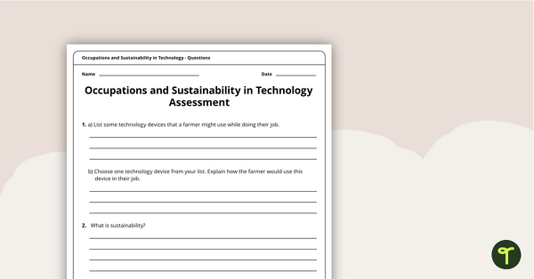Occupations and Sustainability in Technology Assessment teaching resource