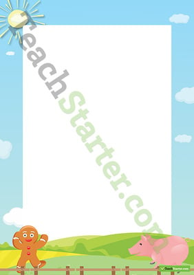 Preview image for Ginger Bread Man Fairy Tale Border - Word Template - teaching resource