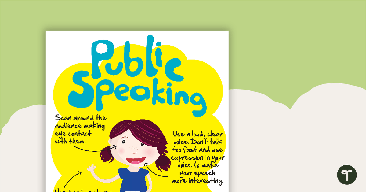 Public Speaking Poster teaching resource