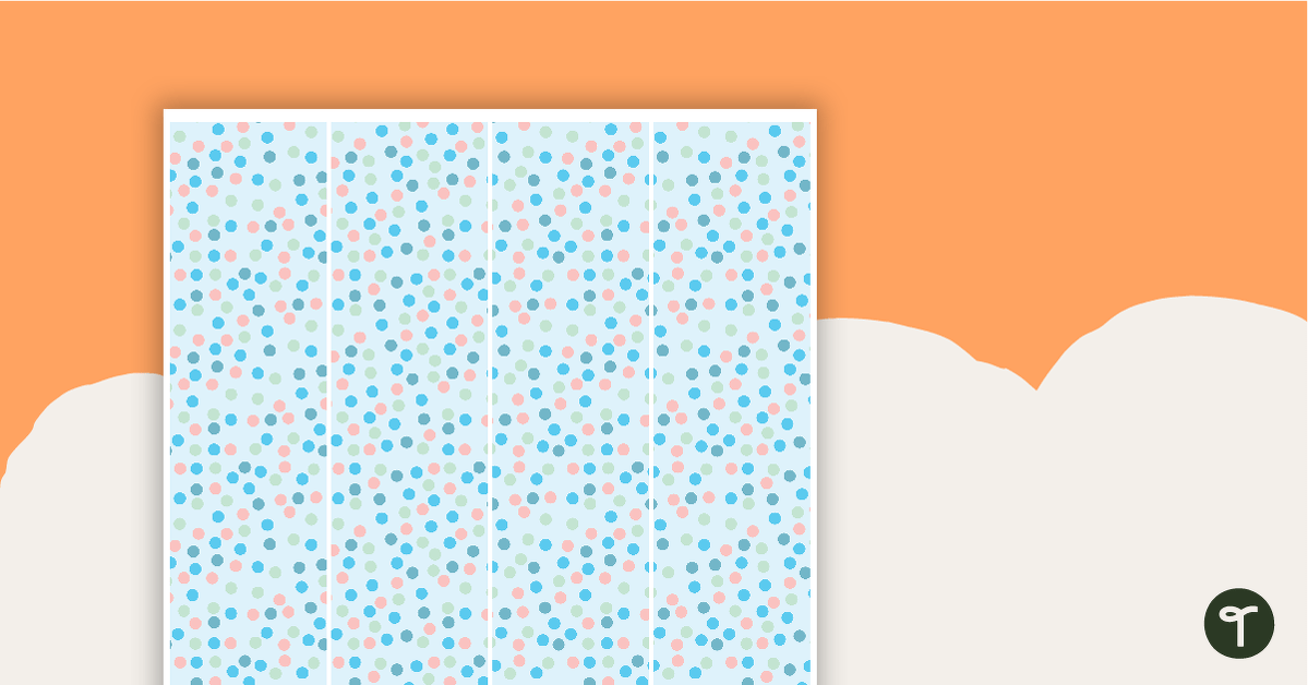 Pastel Dots - Border Trimmers teaching resource