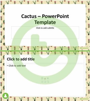 Cactus – PowerPoint Template teaching resource