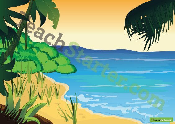Beach Background teaching resource