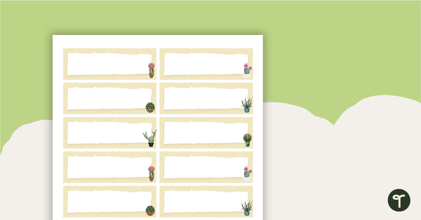 Go to Cactus - Name Tags teaching resource