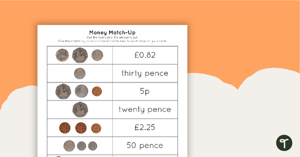 Money Match-Up Activity (British Currency) teaching resource