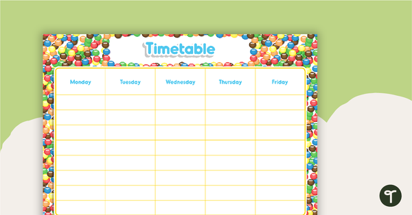 Go to Chocolate Buttons - Weekly Timetable teaching resource