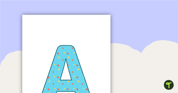 Stars Pattern - Letter, Number and Punctuation Set teaching resource