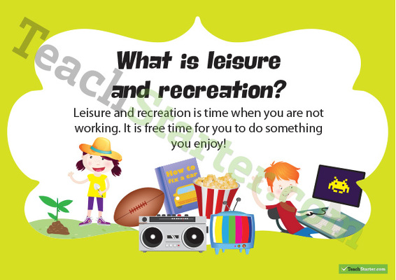 Leisure and Recreation Posters teaching resource