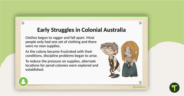 Problems in the Australian Colonies PowerPoint teaching resource