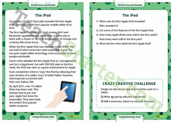 60 Comprehension Strategy Task Cards teaching resource