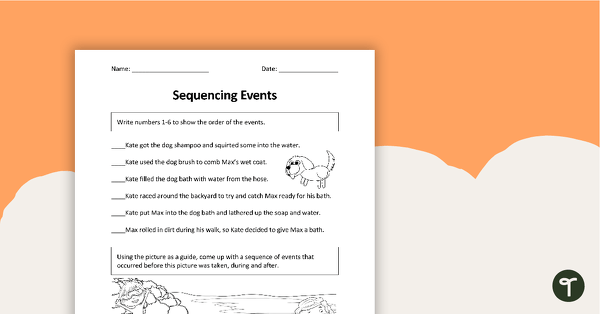 Go to Sequencing - Events Worksheet teaching resource