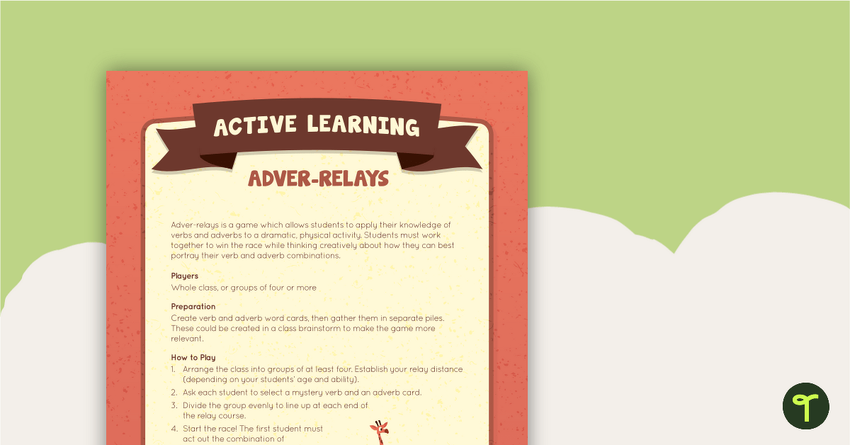 Adver-relays Active Learning Game teaching resource
