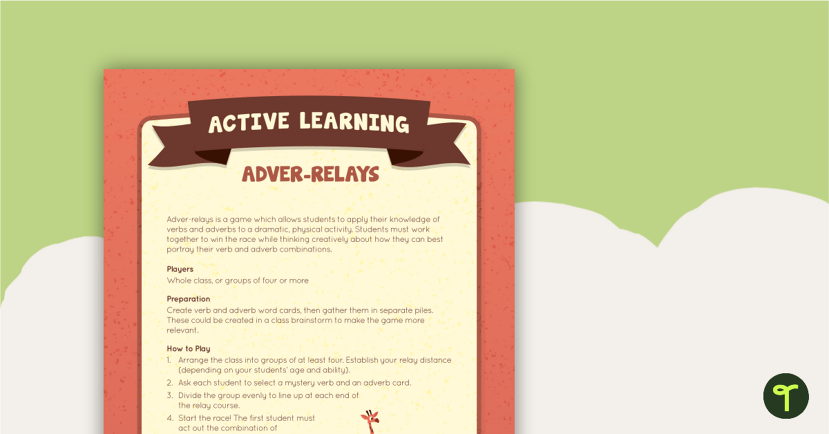 Adver-relays Active Learning Game teaching-resource