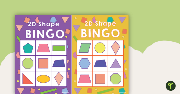 2D Shape Bingo teaching resource