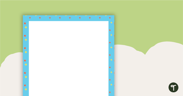 Go to Stars Pattern - Portrait Page Border teaching resource