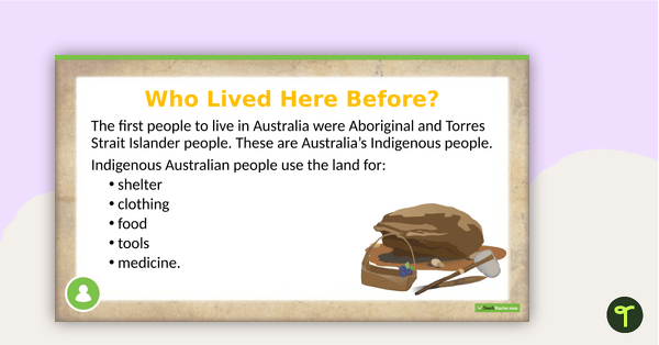 Who Lived Here Before You? PowerPoint teaching resource